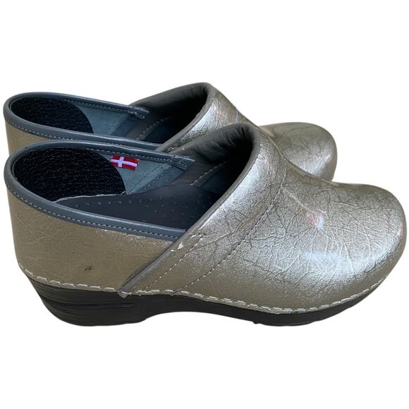 Sanita Professional Metallic Silver Patent Leather Womens Work EU 35 US 4 - Picture 3 of 16